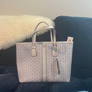 Tory Burch Gemini Link Ivory Tote Bag Purse